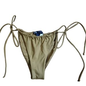 ZARA Olive Slide String Bikini Bottoms